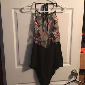 Fashion Nova bodysuit floral 3X
